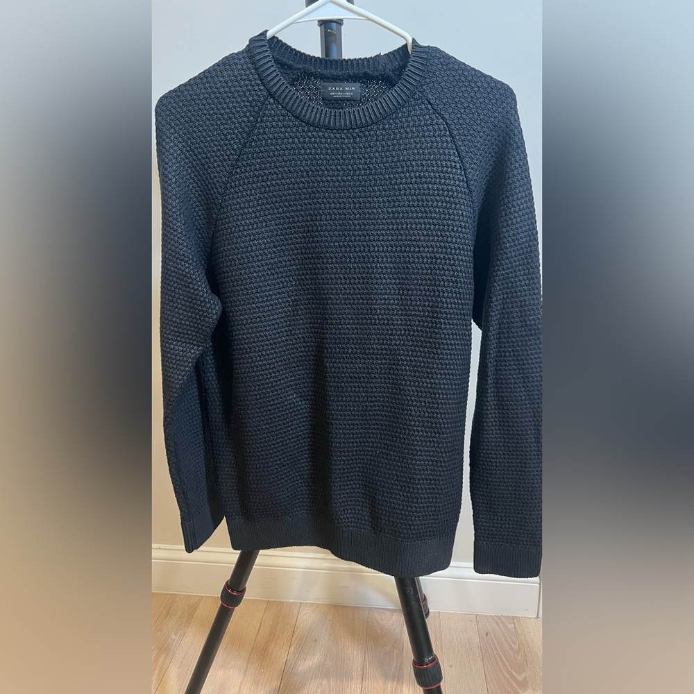 Zara Man Black Knit Sweater